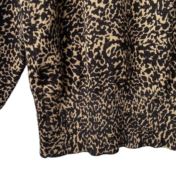 Lane Bryant Animal Print Button Front Sweater Cardigan Long Sleeve Size 18/20 - Picture 6 of 14